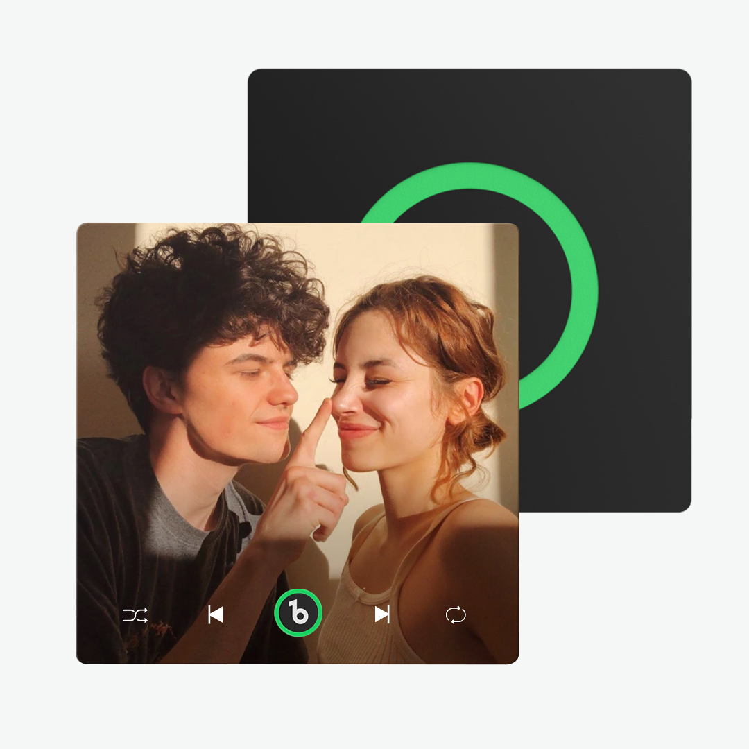 New 4.0 Upgrade Custom Music Fridge Magnet Colorful Frame Album Fridge Magnet Can Play Songs Gift for Couple Can Upload Your Music