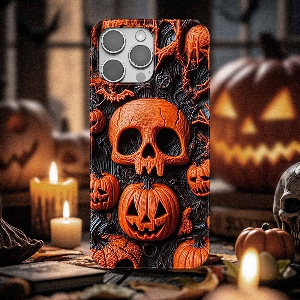 Halloween 3D Visual Effect Pumpkins Phone Case,Multiple Styles Available for iPhone, Samsung Galaxy, Google Pixel,8styles