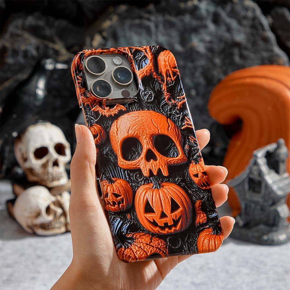 Halloween 3D Pumpkins Phone Case,Multiple Styles Available for iPhone, Samsung Galaxy, Google Pixel,8styles
