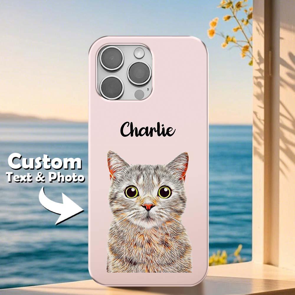 Custom Pet Phone Case Using Pet Photo + Name Custom Dog Phone Case Custom Cat Phone Case Personalized Phone Case Cat iPhone Case - myphotowallet