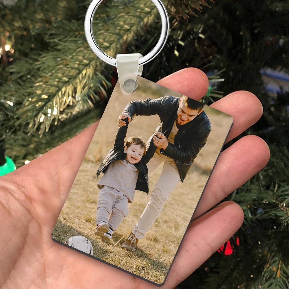 Custom Square Photo Keychain Memorable Gift For Couple