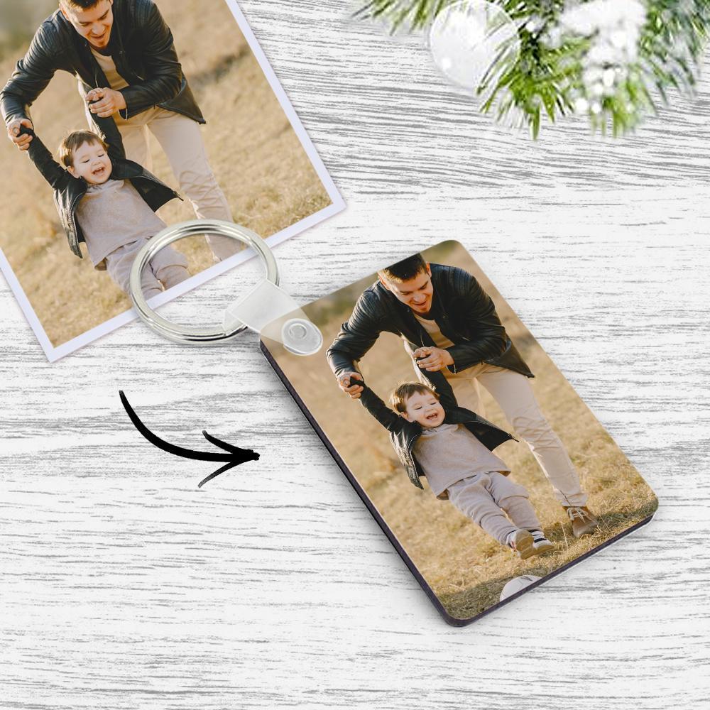 Custom Square Photo Keychain Memorable Gift For Couple