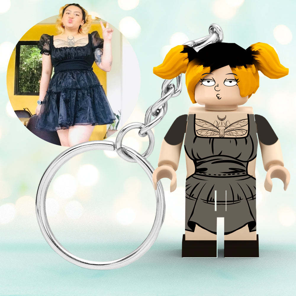 Creative Gift Full Body Custom Minifigs Keychain Personalized Photo MiniFigs Keychain
