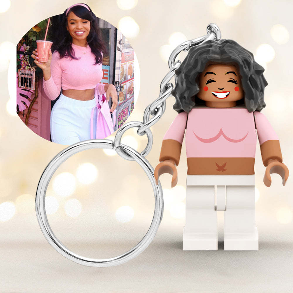 Creative Gift Full Body Custom Minifigs Keychain Personalized Photo MiniFigs Keychain