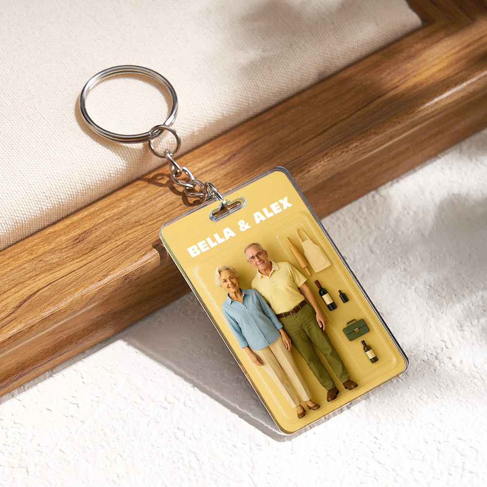 Custom Acrylic Keychain Personalized Matching Keychains for Couple Unique Gift Idea Double the Love -