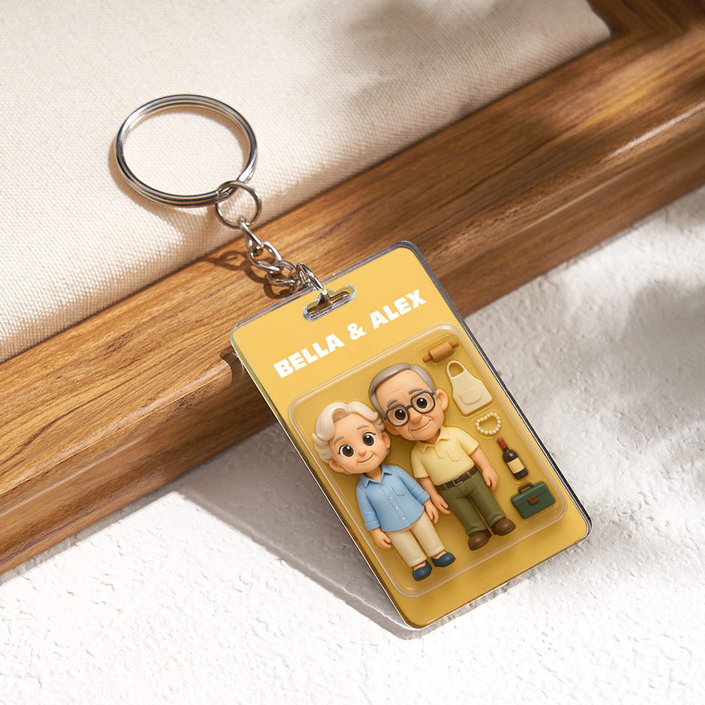 Custom Acrylic Keychain  Personalized Matching Keychains for Couple  Unique Gift Idea Double the Love - 
