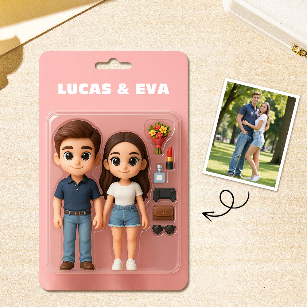 Custom Acrylic Keychains Personalized Couple Keyrings Sweet Anniversary Gift for Mr & Mrs' Matching Set - 