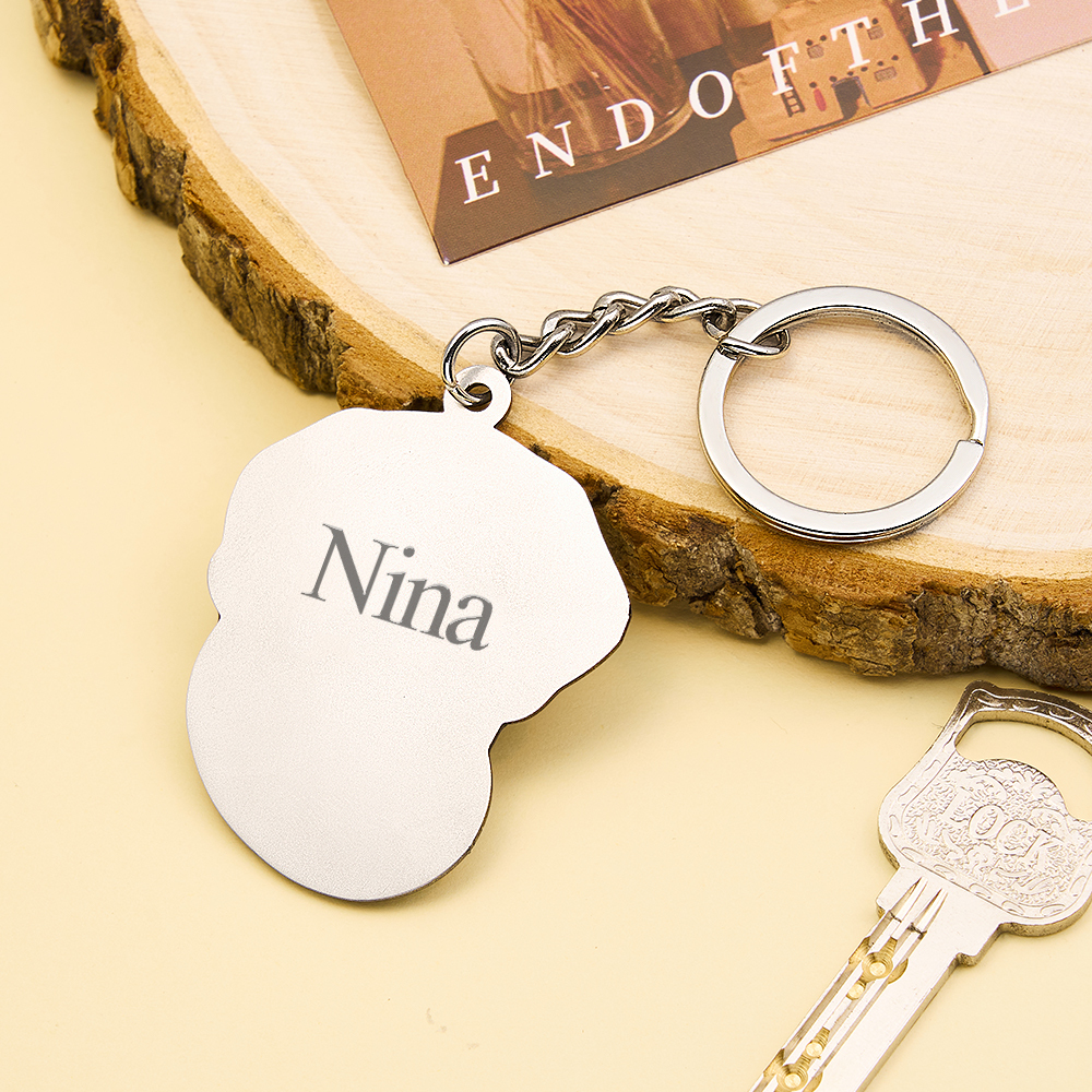 Life-Like Keychain Custom Pet Keychain with Photo-Engraved Detail