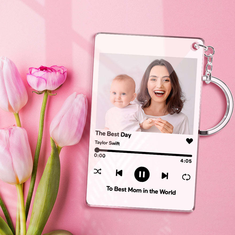 Mother's Day Gifts Song Keychain Custom Keychain Personalized Album Keyring Music Boyfriend Girlfriend Music Love Birthday Wedding Anniversary