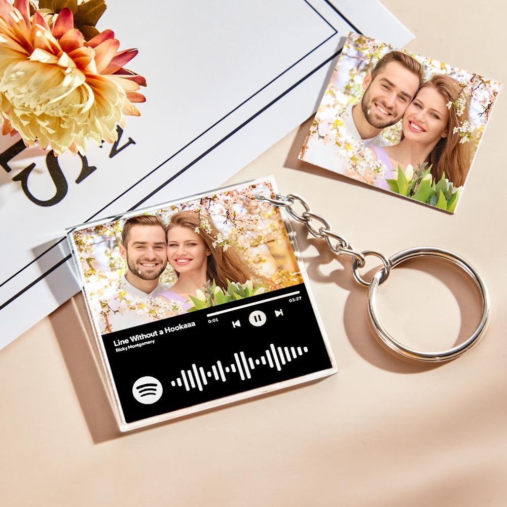 Custom KeyChain Custom Spotify Code Keychain Custom Photo Personalized Gifts for Lover - Myphotowallet