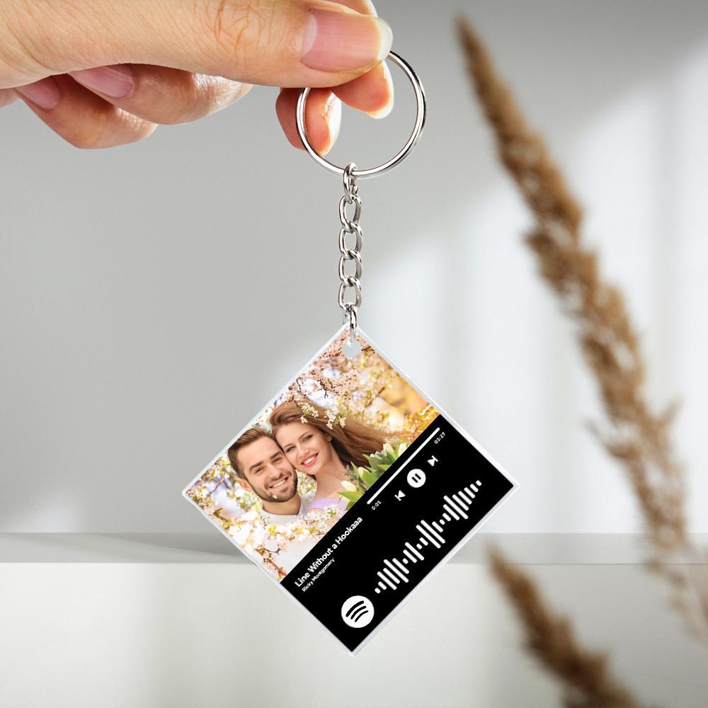 Custom KeyChain Custom Spotify Code Keychain Custom Photo Personalized Gifts for Lover - Myphotowallet