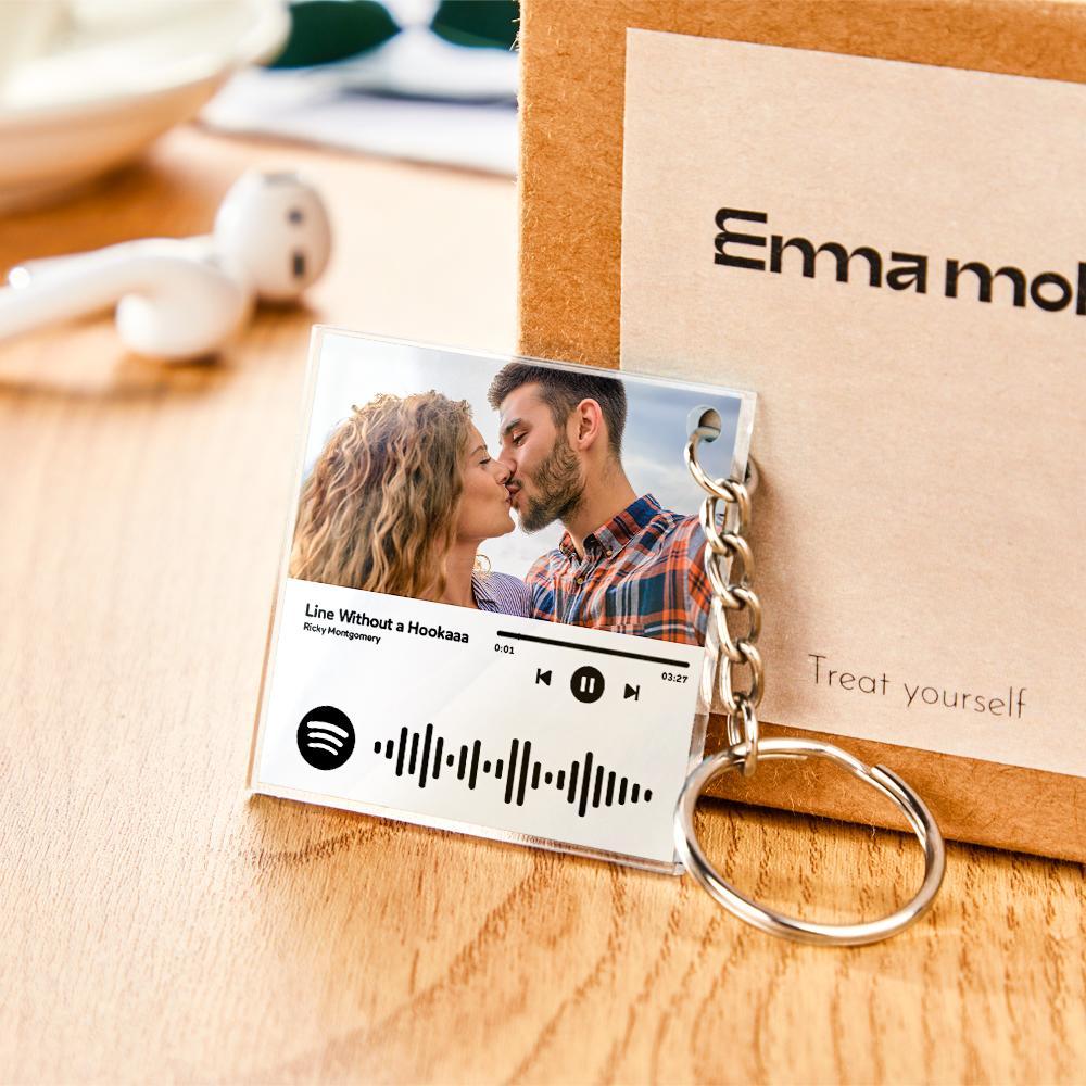 Custom KeyChain Custom Spotify Code Keychain Custom Photo Personalized Gifts for Lover - Myphotowallet