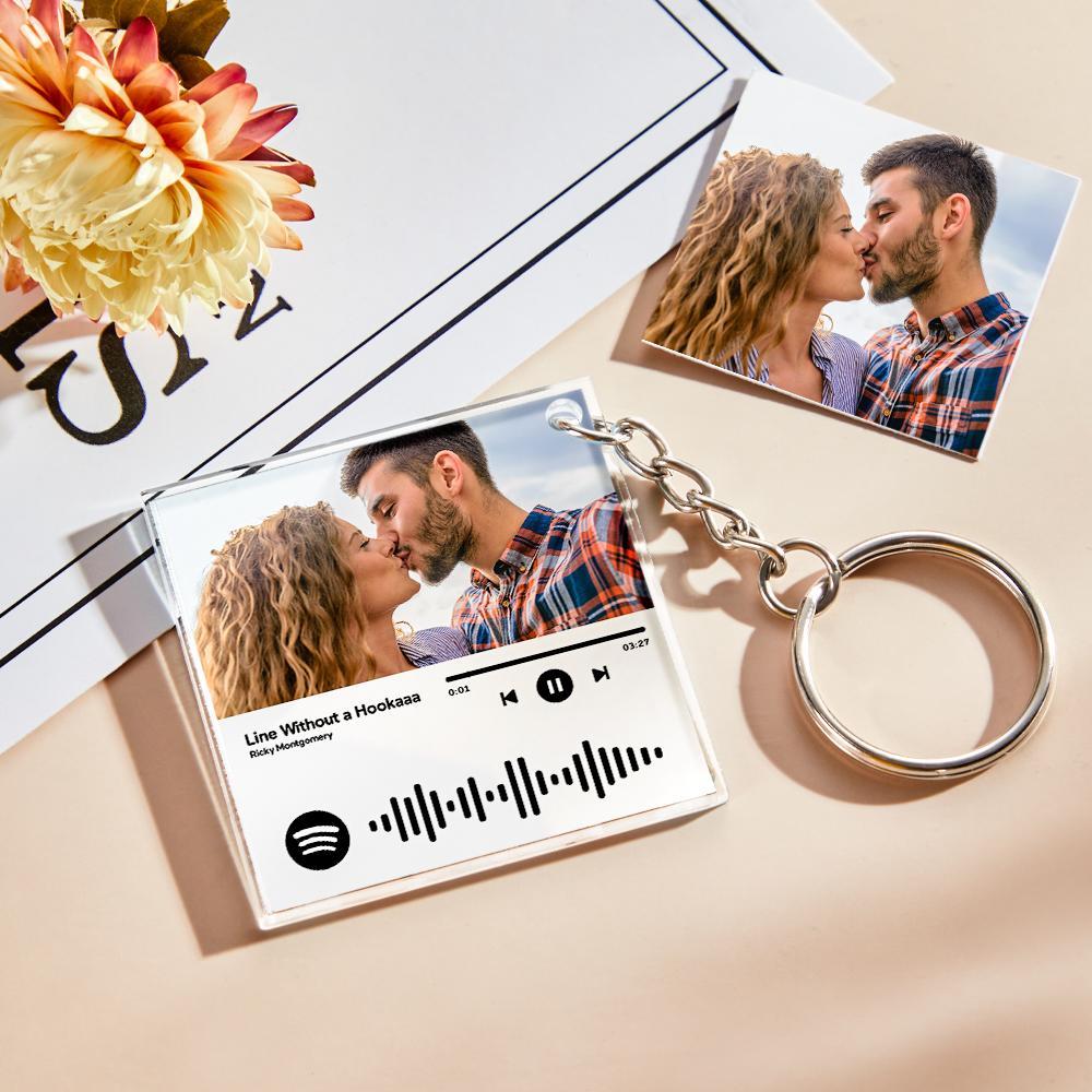 Custom KeyChain Custom Spotify Code Keychain Custom Photo Personalized Gifts for Lover - Myphotowallet