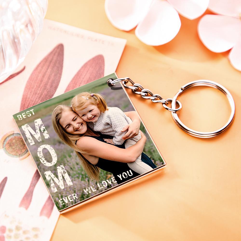 Custom Photo Keychain Spotify Keychain Personalized Gift for Mom Mother's Day Gift - Myphotowallet