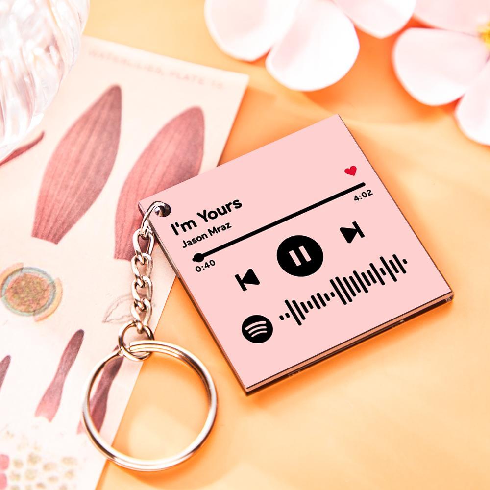 Custom Photo Keychain Spotify Keychain Personalized Gift for Mom Mother's Day Gift - Myphotowallet