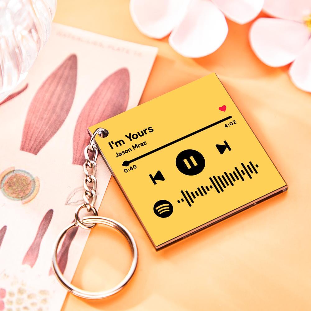 Custom Photo Keychain Spotify Keychain Personalized Gift for Mom Mother's Day Gift - Myphotowallet