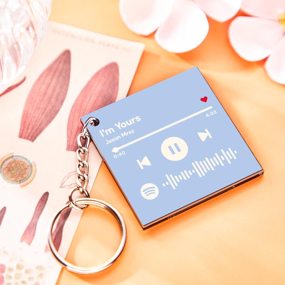 Custom Photo Keychain Spotify Keychain Personalized Gift for Mom Mother's Day Gift - Myphotowallet