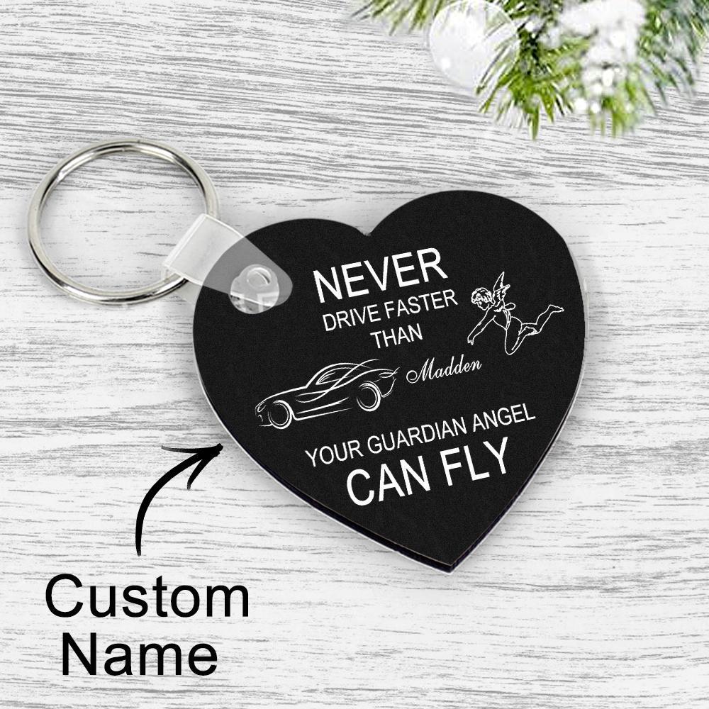 Custom Engraved Keychain Drive Safe Heart-shaped Metal Gifts - Myphotowallet