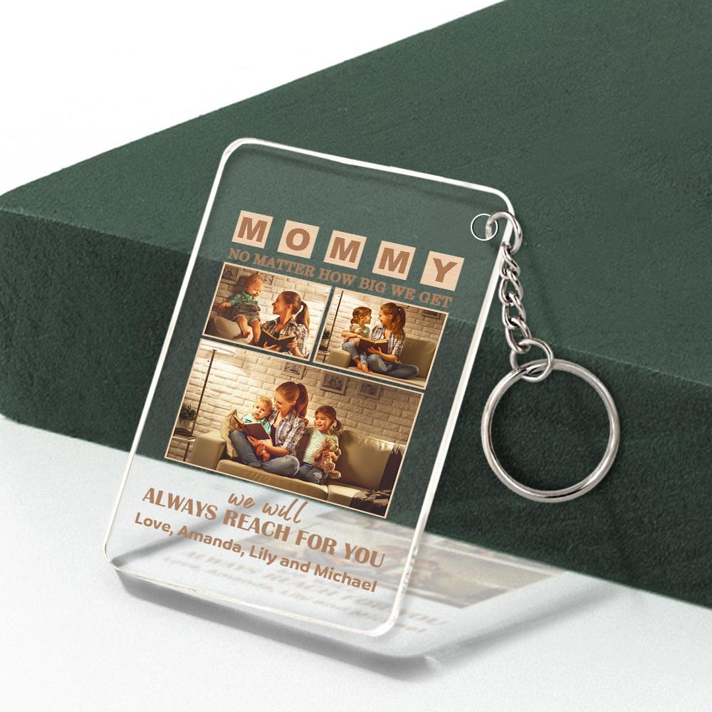 Mother's Day Gift Custom Photo Keychian/Plaque/Night Light For Mom - Myphotowallet
