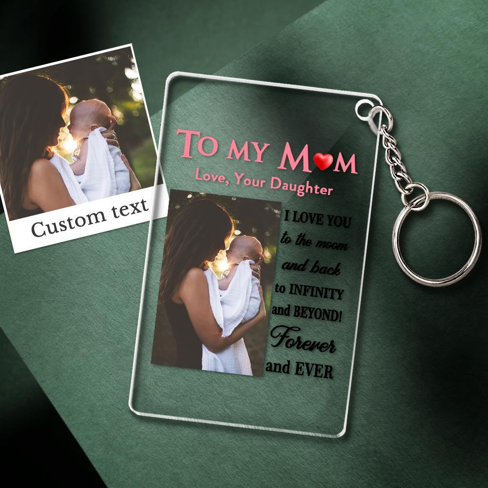 Mother's Day Gift Custom Photo Keychian/Plaque/Night Light For Mom - Myphotowallet