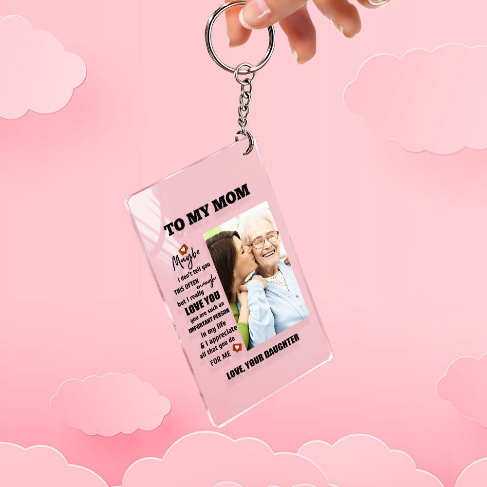 Mother's Day Gift Custom Photo Keychian/Plaque/Night Light For Mom - Myphotowallet