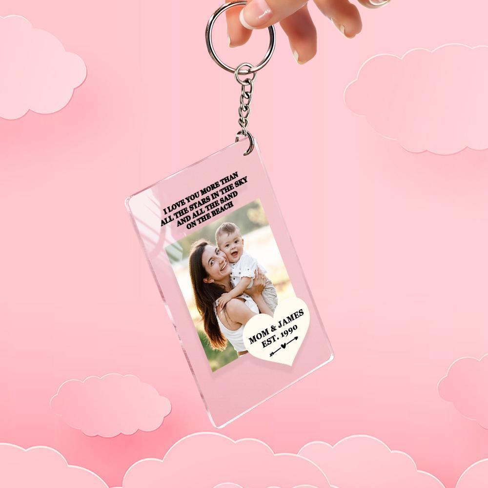Mother's Day Gift Custom Photo Keychian/Plaque/Night Light For Mom - Myphotowallet
