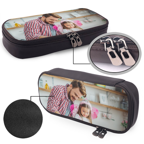 Back to School Customized Leather Photo Pencil Case Back To School Gifts for Children - 
