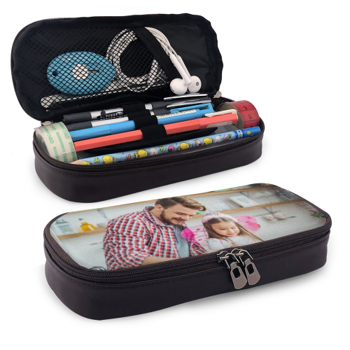 Back to School Customized Leather Photo Pencil Case Back To School Gifts for Children - 