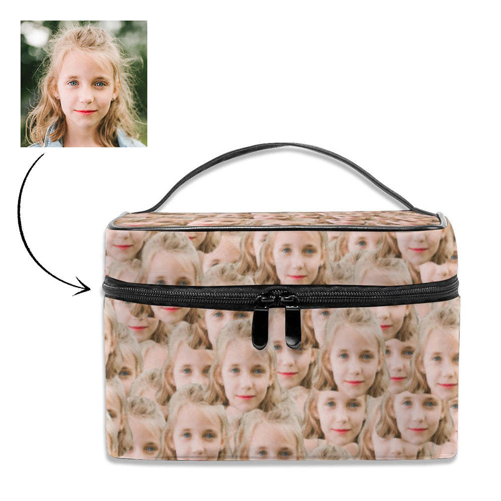 Back To School Gifts Personalized Mash Face Storage Bag, Photo Cosmetic bag -