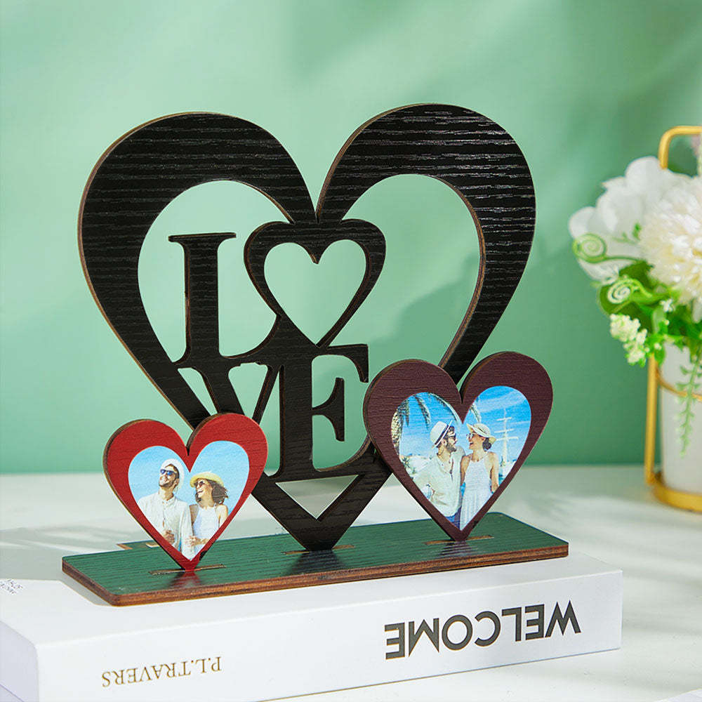 Custom Photo Frame Heart Love Creative Standing Couple Gifts - Myphotowallet