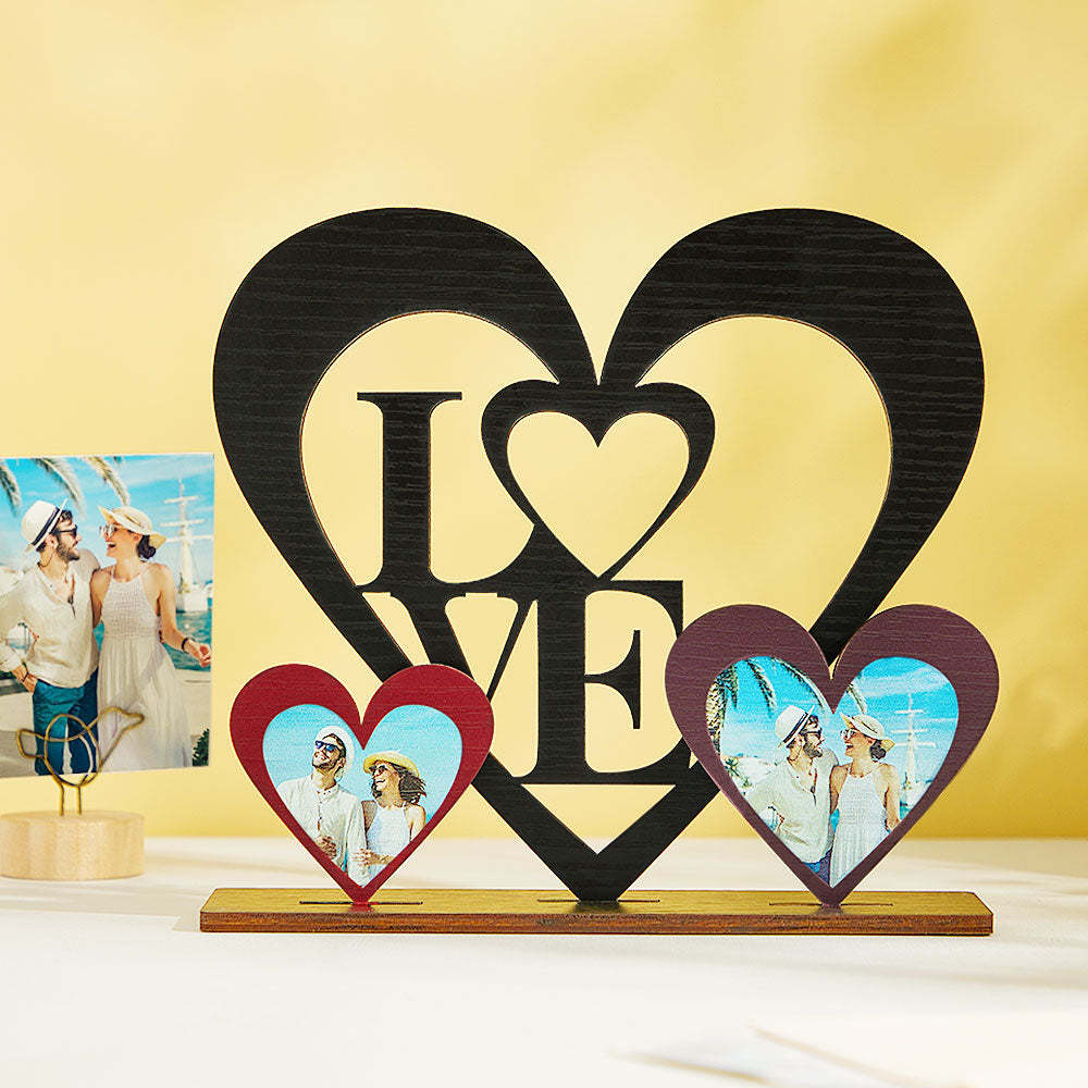 Custom Photo Frame Heart Love Creative Standing Couple Gifts - Myphotowallet