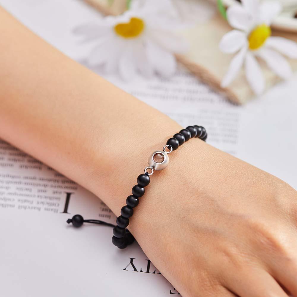 Personalized Photo Projection Beads Bracelet Elegant Gift For Her - Myphotowallet