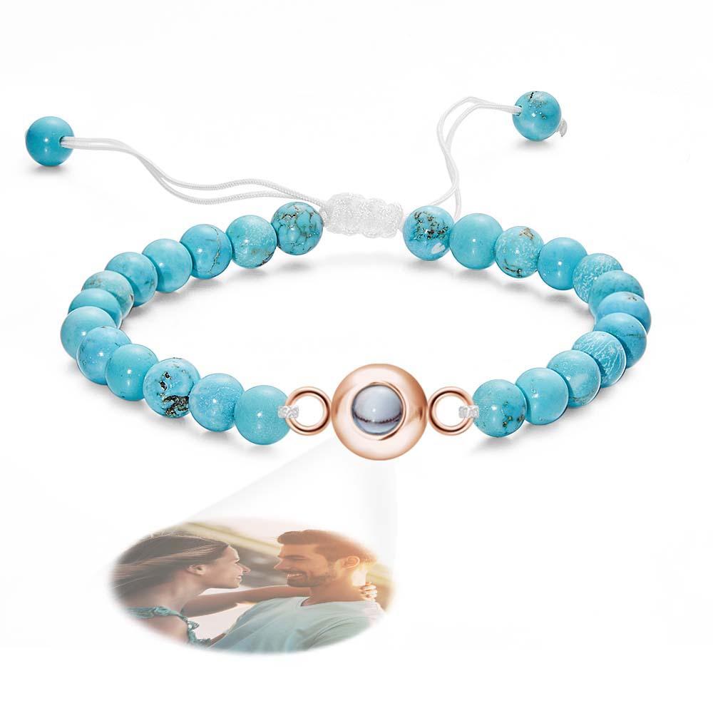 Personalized Photo Projection Beads Bracelet Elegant Gift For Her - Myphotowallet