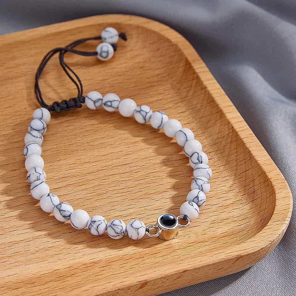 Personalized Photo Projection Beads Bracelet Sincere Gift For Her - Myphotowallet