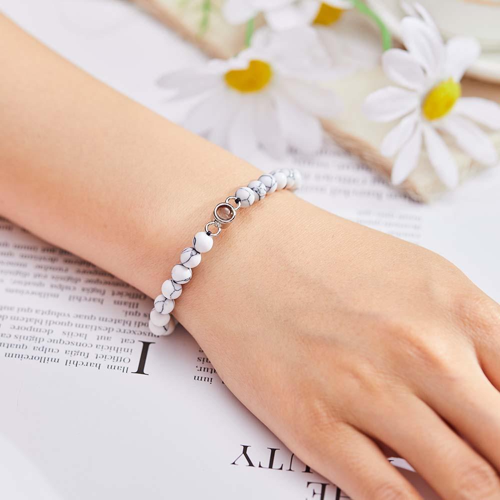 Personalized Photo Projection Beads Bracelet Sincere Gift For Her - Myphotowallet