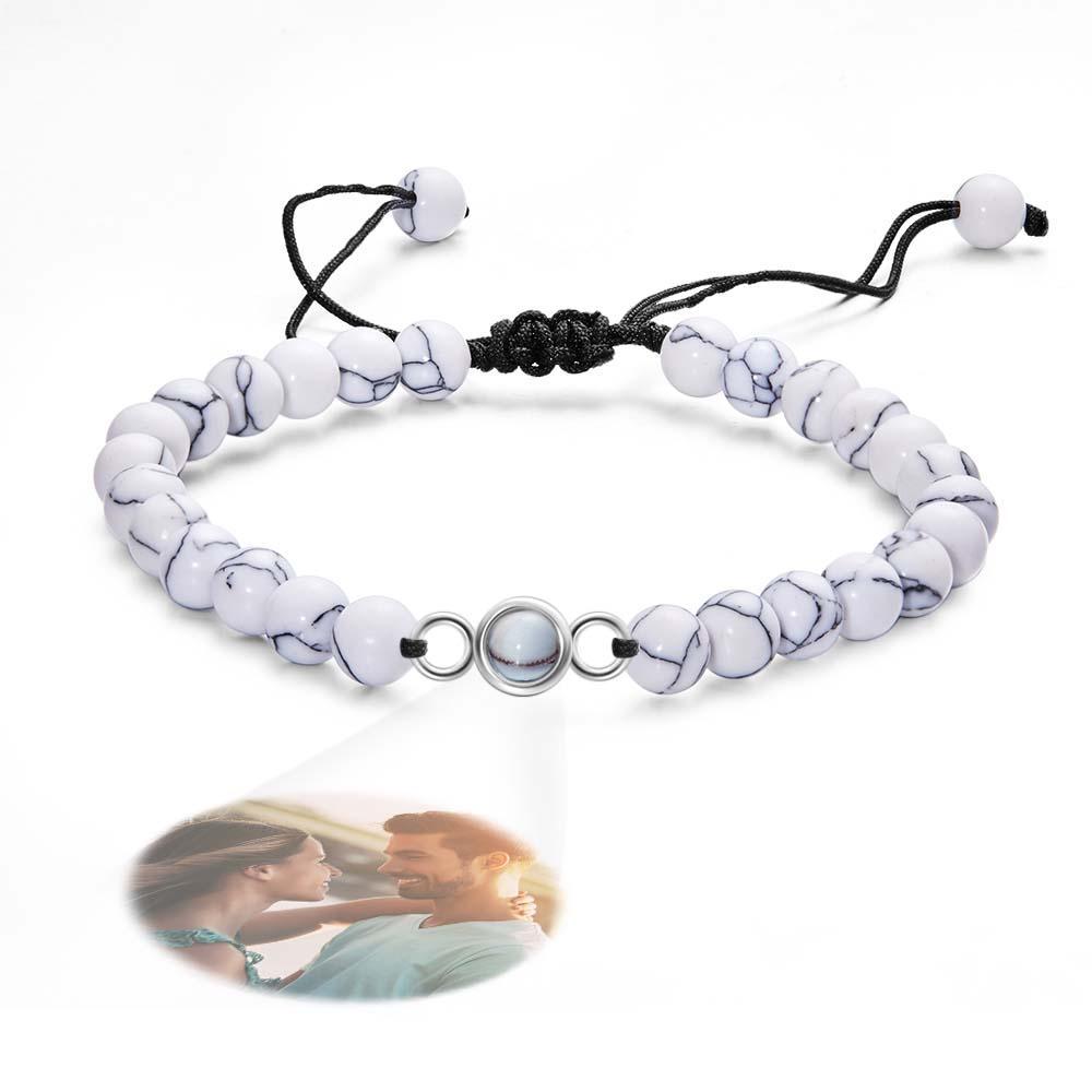 Personalized Photo Projection Beads Bracelet Sincere Gift For Her - Myphotowallet