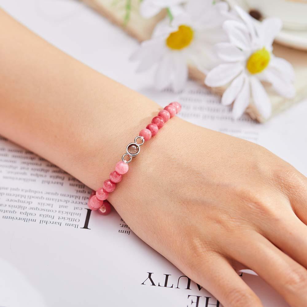Personalized Photo Projection Beads Bracelet Sincere Gift For Her - Myphotowallet