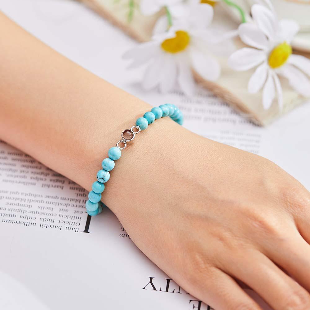 Personalized Photo Projection Beads Bracelet Sincere Gift For Her - Myphotowallet