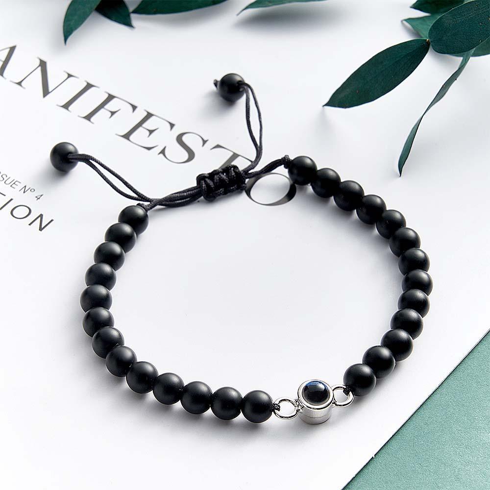 Personalized Photo Projection Beads Bracelet Sincere Gift For Her - Myphotowallet