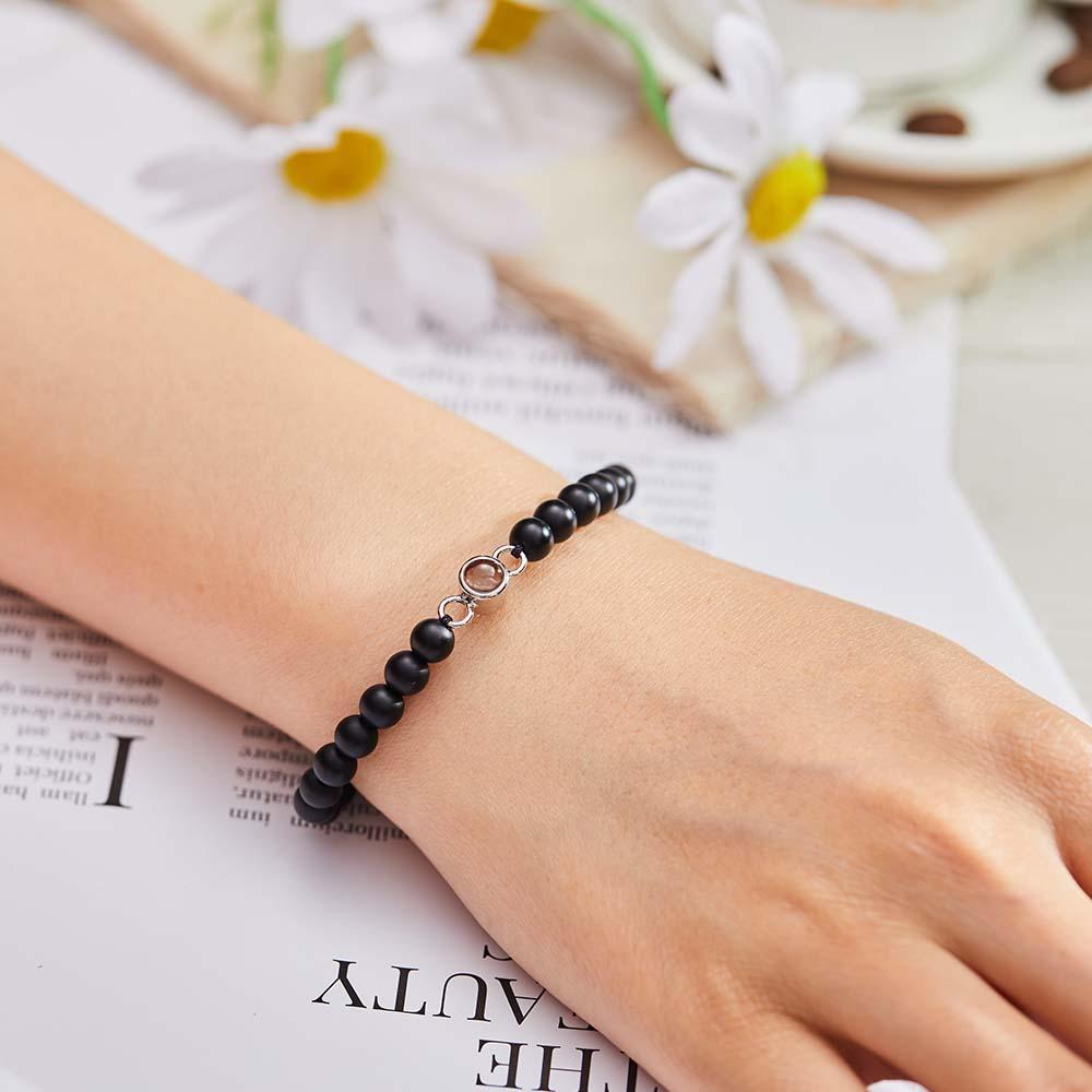 Personalized Photo Projection Beads Bracelet Sincere Gift For Her - Myphotowallet