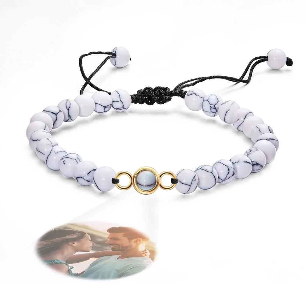 Personalized Photo Projection Beads Bracelet Sincere Gift For Her - Myphotowallet