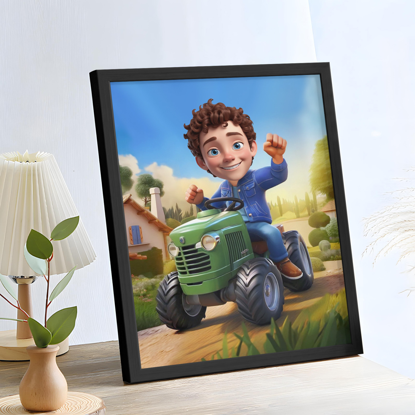 Custom Farmer 3D Caricature Portrait - From Your Photo, 3D Cartoon Style, Male Farmer, Unique and Special Gift For Men, Digital Download