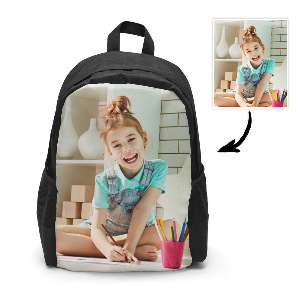 Custom Photo School Backpack, Back To School Gifts Picture Backpacks For Boys And Girls -