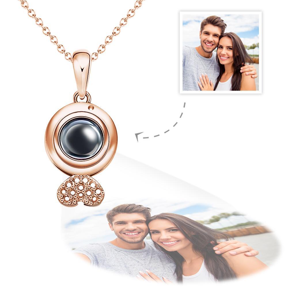 Custom Photo Projection Necklace Creative Trendy Couple Gifts - Myphotowallet
