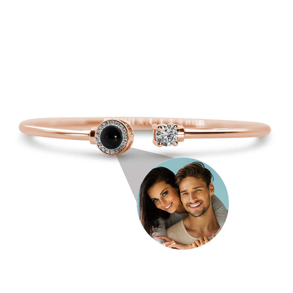 Custom Projection Bracelet Personalized Photo Bracelet Jewelry Gift for Her - 