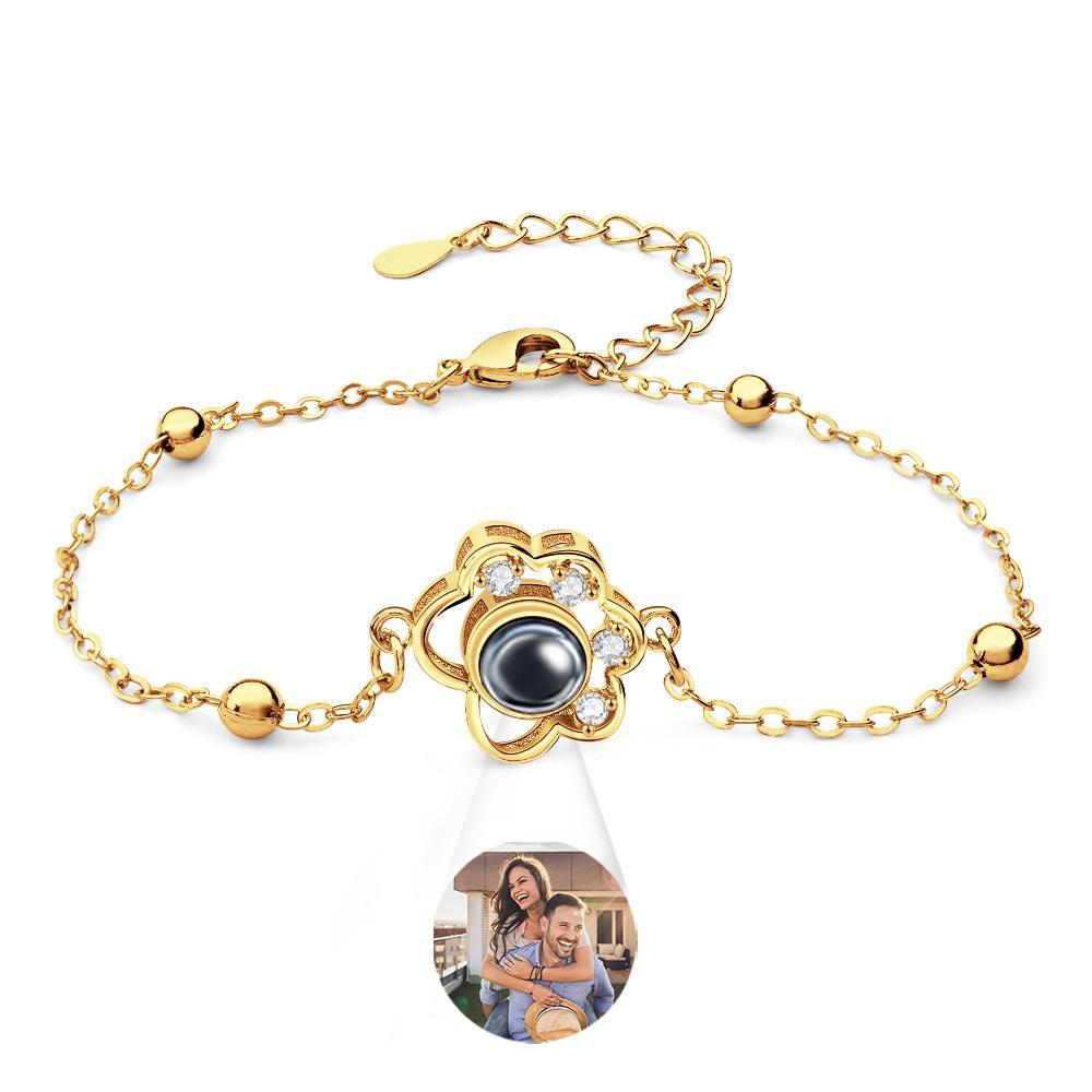 Custom Projection Bracelet Animal Footprint Cute Present for Pet Lover - 