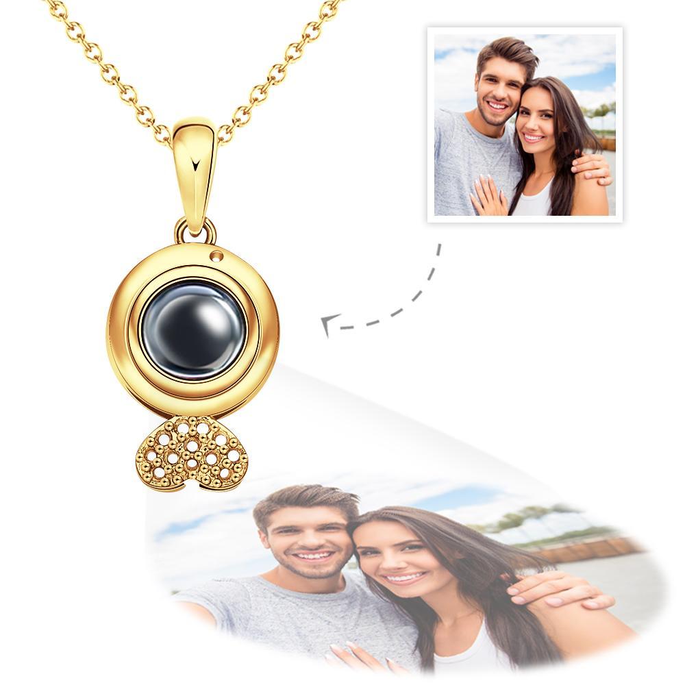 Custom Photo Projection Necklace Creative Trendy Couple Gifts - Myphotowallet