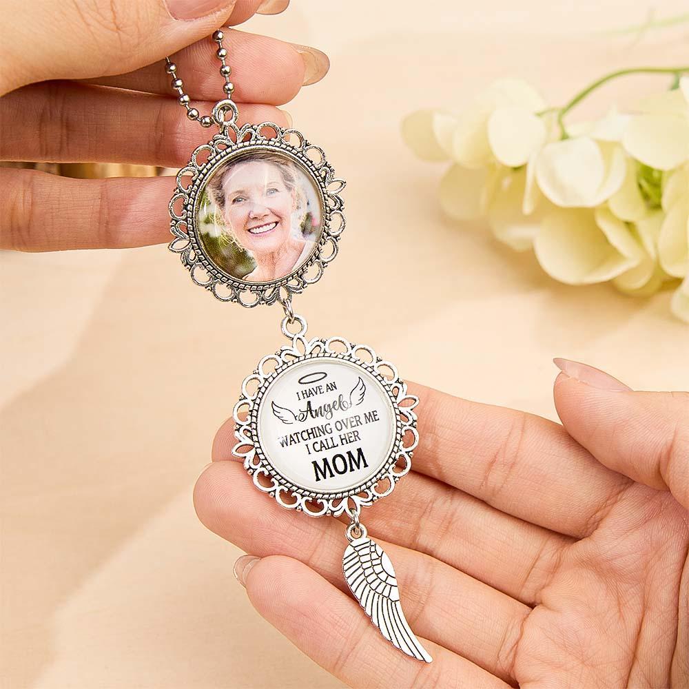 I Have An Angel Watching Over Me - Personalized Photo Car Ornament