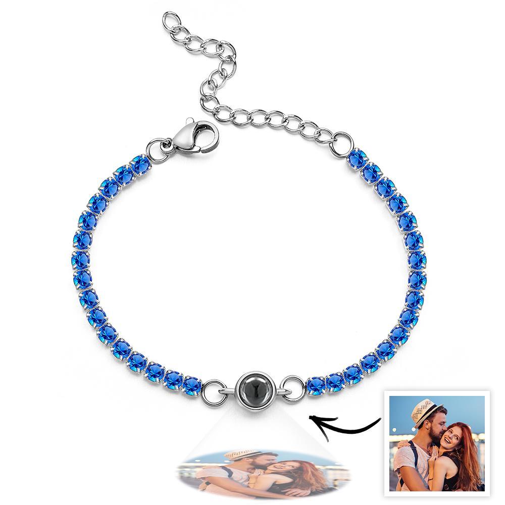 Custom Photo Projection Bracelet Fashionable All Diamonds Bracelet Gifts For Her - 