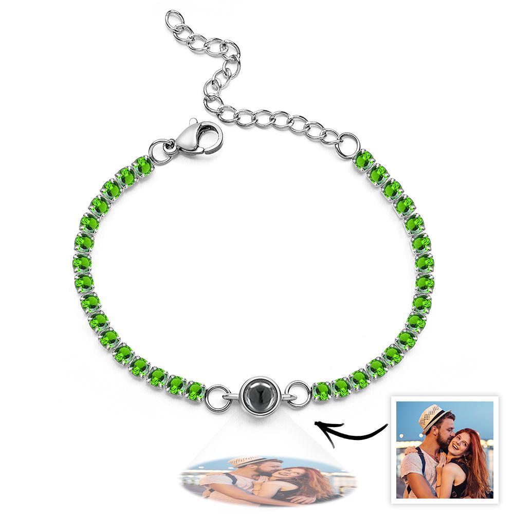 Custom Photo Projection Bracelet Fashionable All Diamonds Bracelet Gifts For Her - 